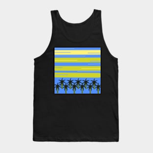 Stripes and tropical palm trees Tank Top